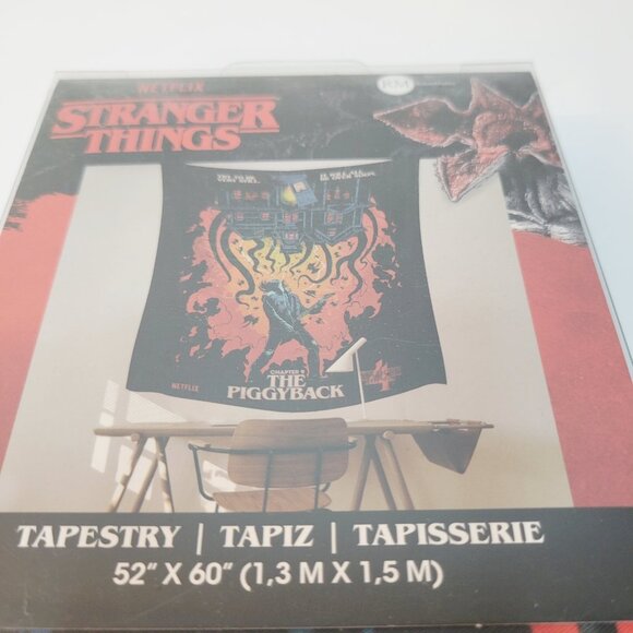 Roomates Stranger Things The Piggy Back Wall Decor Tapestry Netflix 52 x 60 - Picture 2 of 4